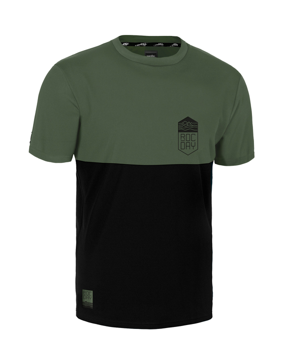 Short sleeve jersey Double V2 black-green