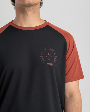 Jersey z krótkim rękawem ROOST czarny-czerwony