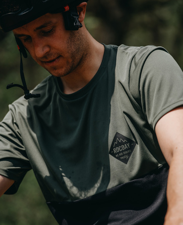 Jersey z krótkim rękawem Double POMARAŃCZOWY-CZARNY