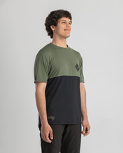 Jersey z krótkim rękawem DOUBLE zielony-czarny